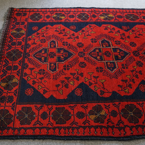 120×78cm【アフガニスタン手織り絨毯 カールモハメディ】ペルシャ絨毯 120×78cm【アフガニスタン手織り絨毯 カールモハメディ