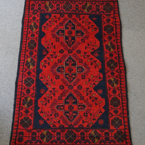 120×78cm アフガニスタン手織り絨毯 カールモハメディ ペルシャ絨毯