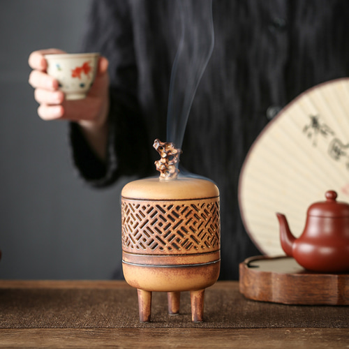 金属工芸　香炉　飾り物　縁起物 se011912-001.jpg