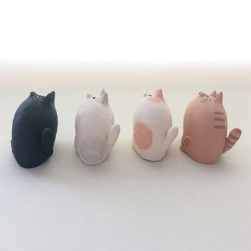 受注制作] あ〜。うん。猫（素焼きの猫 置物） その他置物 okara.bo