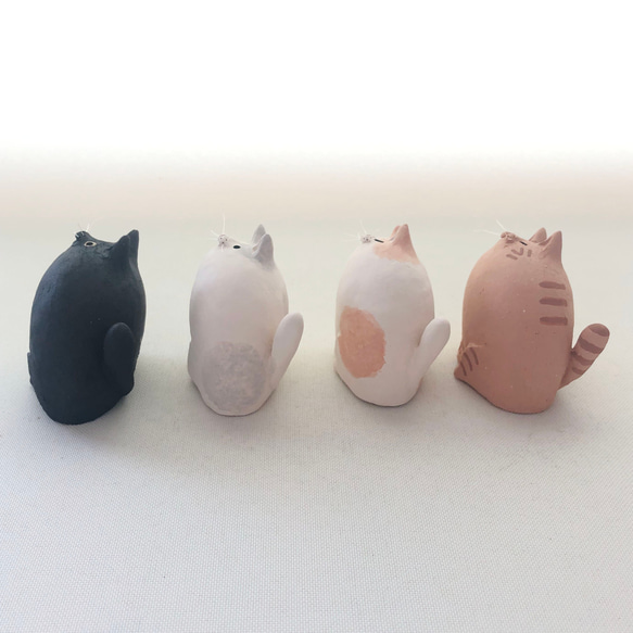 [受注制作]　あ〜。うん。猫（素焼きの猫　置物） 11枚目の画像