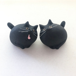 [受注制作]　あ〜。うん。猫（素焼きの猫　置物） 4枚目の画像