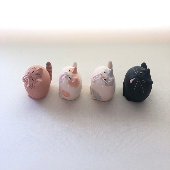 [受注制作]　あ〜。うん。猫（素焼きの猫　置物） 13枚目の画像
