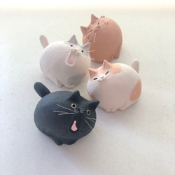 [受注制作]　あ〜。うん。猫（素焼きの猫　置物） 17枚目の画像