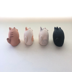 [受注制作]　あ〜。うん。猫（素焼きの猫　置物） 15枚目の画像