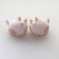 [受注制作]　あ〜。うん。猫（素焼きの猫　置物） 5枚目の画像