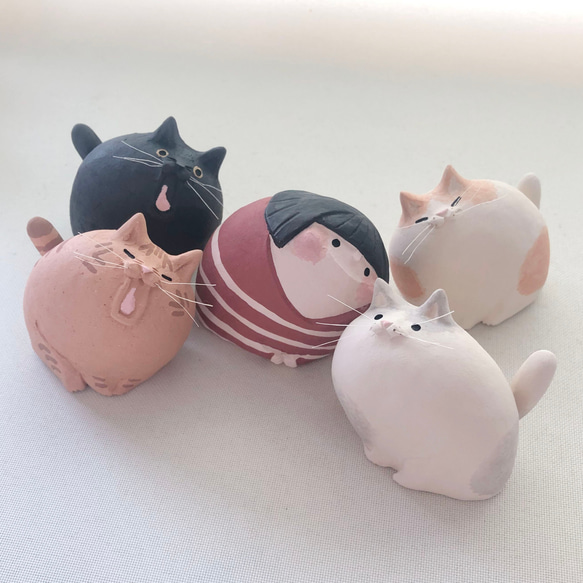[受注制作]　あ〜。うん。猫（素焼きの猫　置物） 19枚目の画像