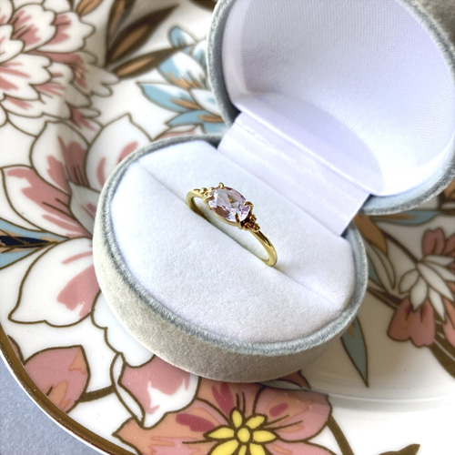 ete K10 MPG フローライト リング11号 ピンクフローライトのリング