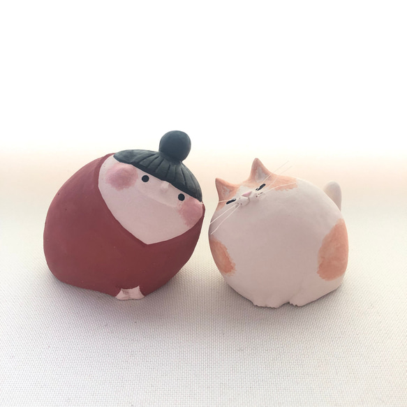 [受注制作]　わたし（素焼きのヒト　置物） 5枚目の画像