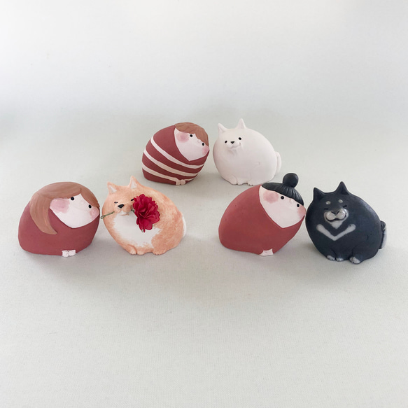 [受注制作]　わたし（素焼きのヒト　置物） 2枚目の画像