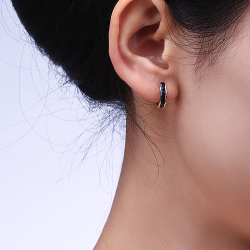 サファイアピアスk18 ピアス(フープ) パール大好き(購入前に サファイアピアスk18 ピアス(フープ) パール大好き(購入前に