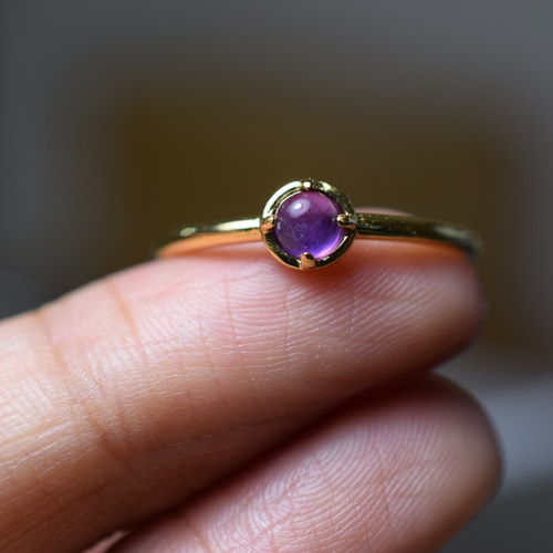 SR4-140 天然 アメシスト アメジスト 紫水晶 リング フリーサイズ 指輪  