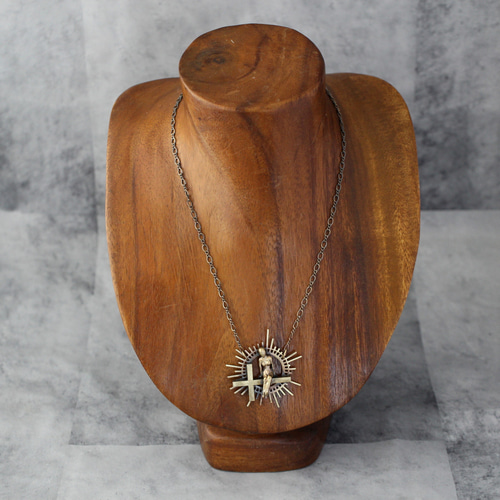 ソーマ神権現｜ペンダント｜ネックレス｜真鍮｜人間｜シルエット｜後光