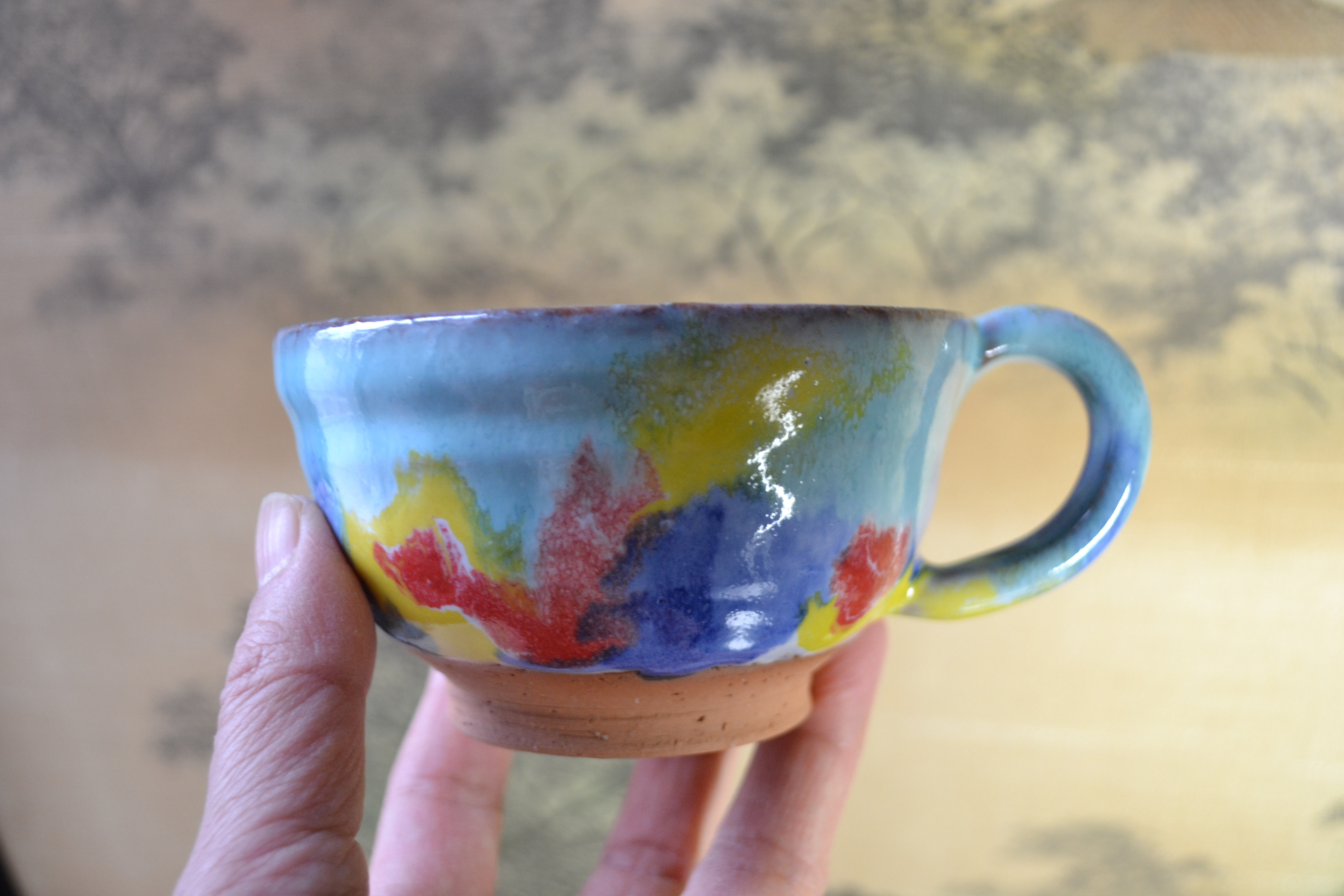 【再入荷！】コーヒーカップ(南仏の光) パレット ★萩焼　パーティ ギフト