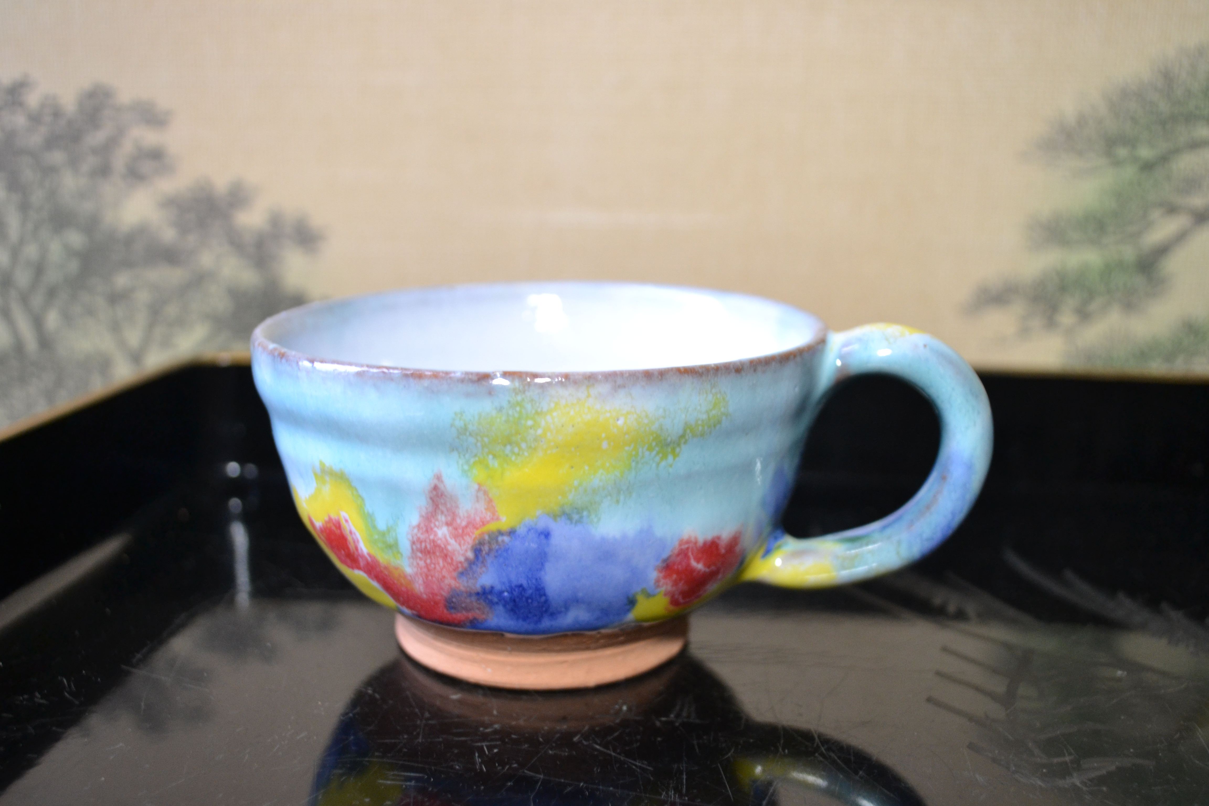 【再入荷！】コーヒーカップ(南仏の光) パレット ★萩焼　パーティ ギフト