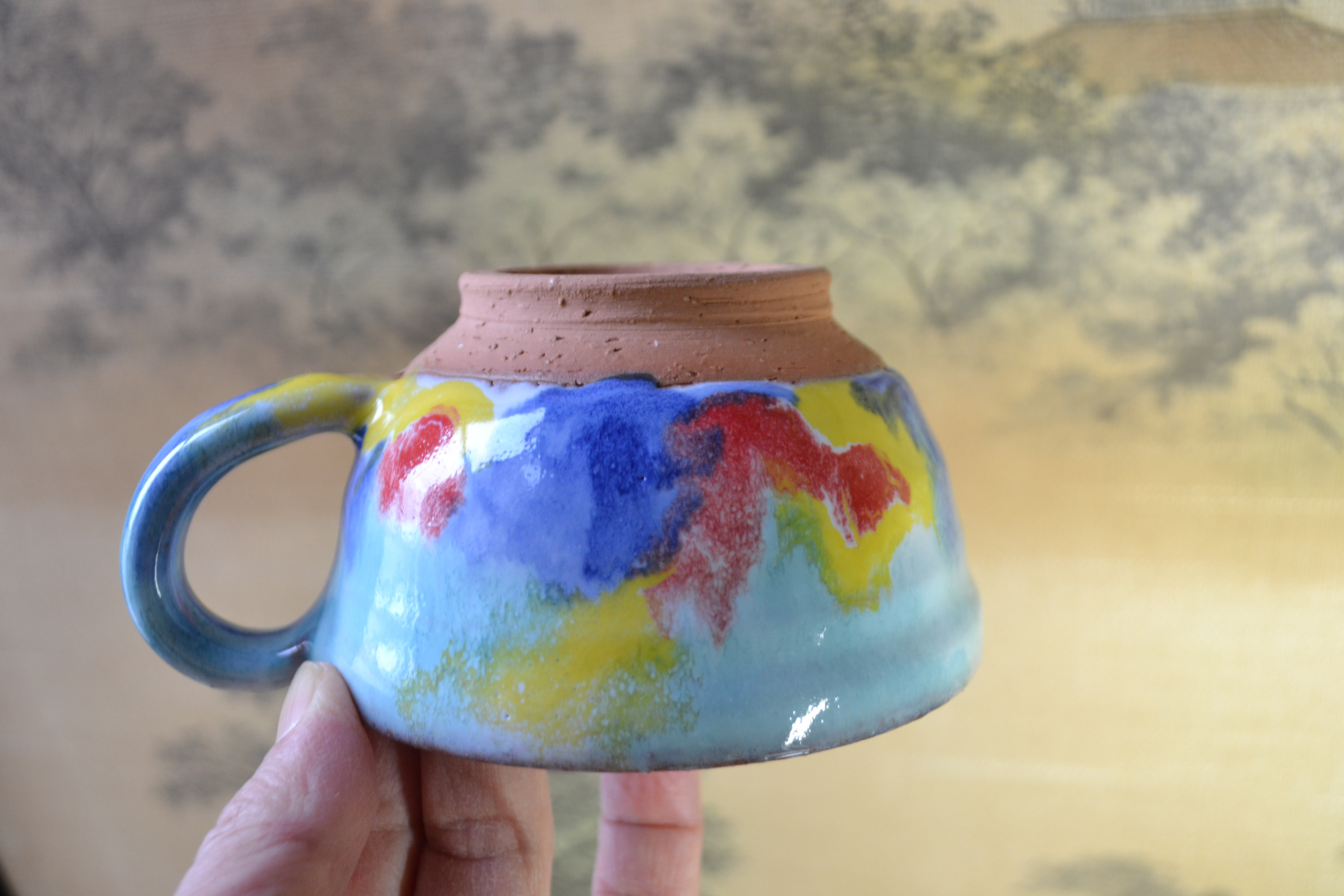 【再入荷！】コーヒーカップ(南仏の光) パレット ★萩焼　パーティ ギフト