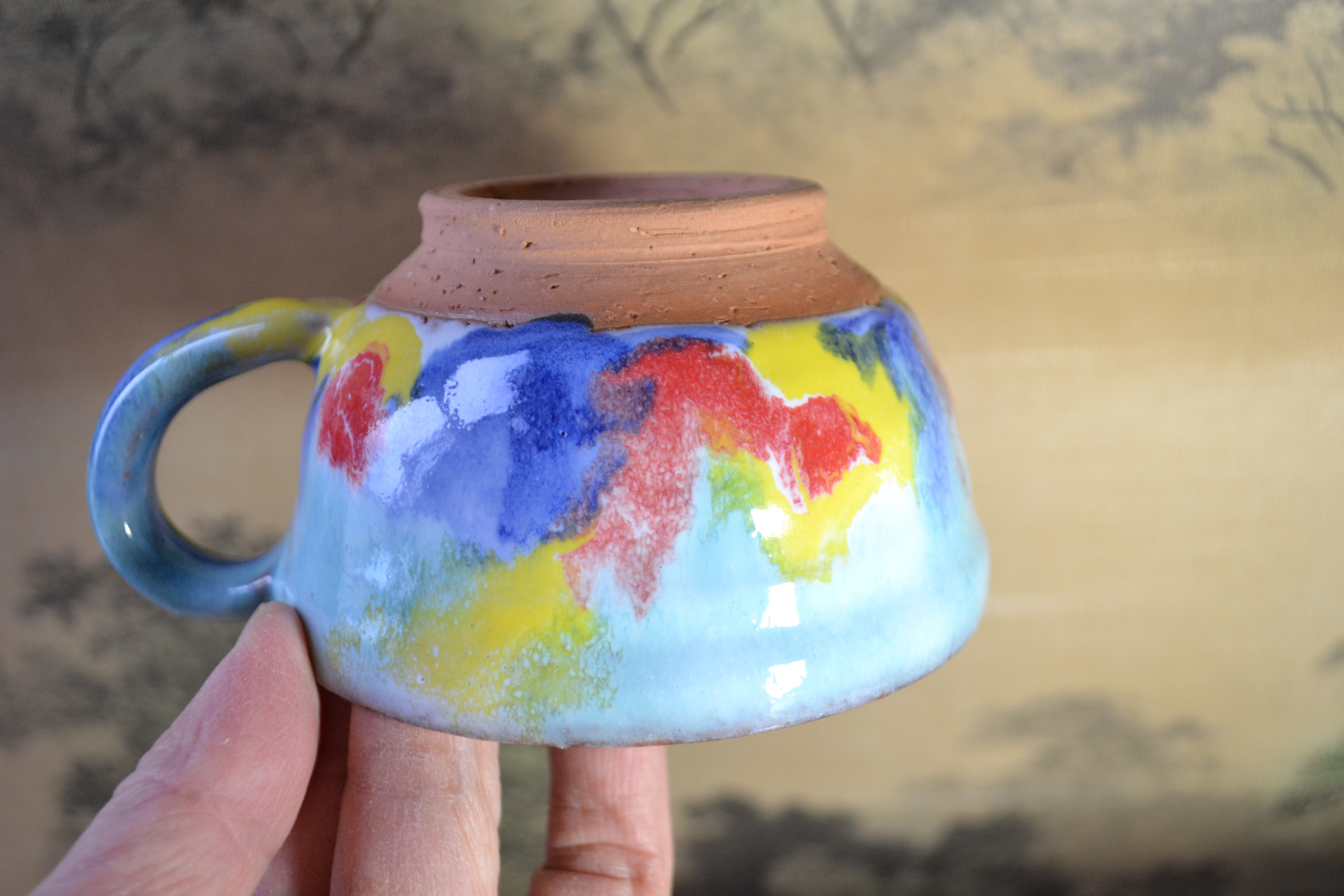 【再入荷！】コーヒーカップ(南仏の光) パレット ★萩焼　パーティ ギフト