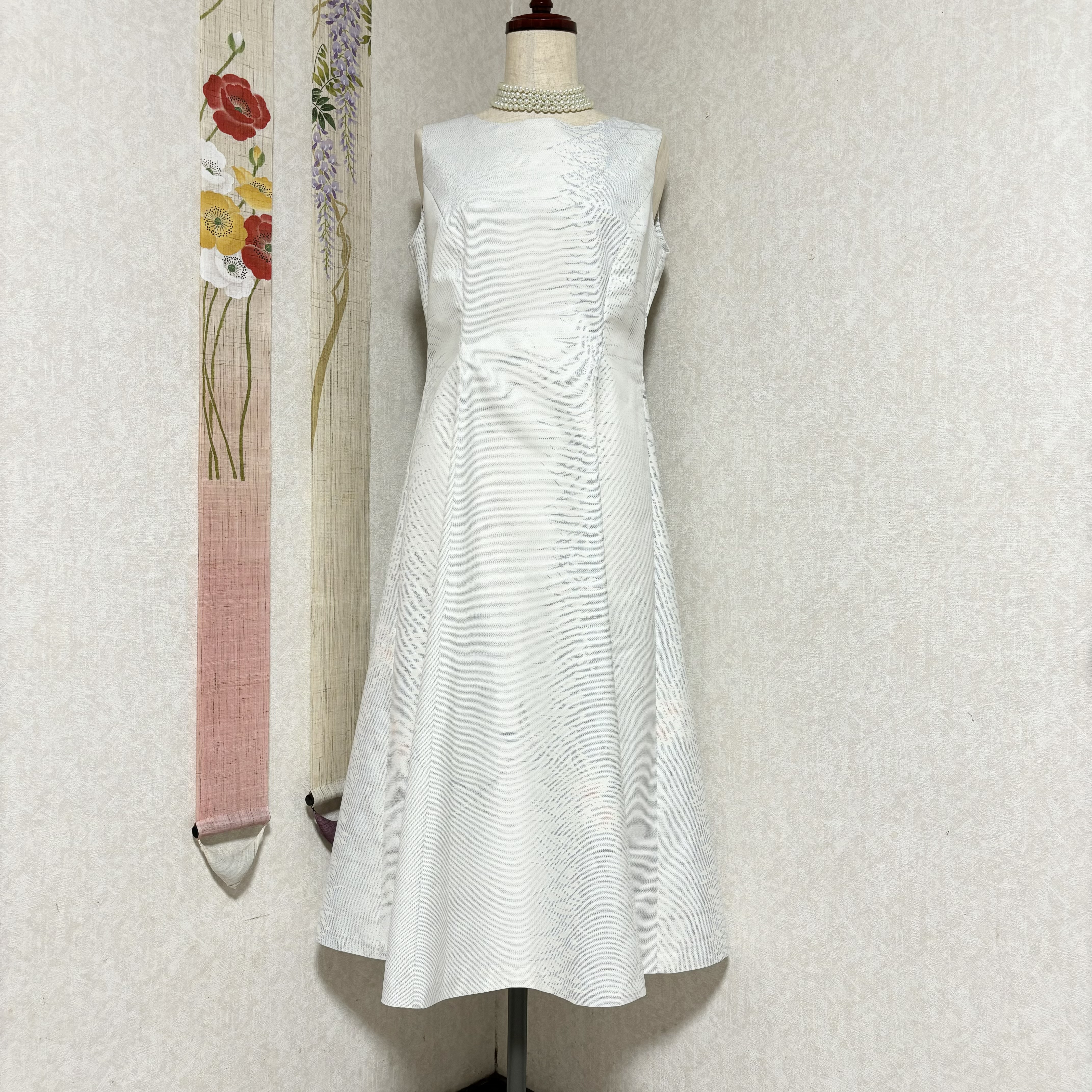 No.56 Emily様ご確認用泥藍大島紬プリンセスラインワンピース