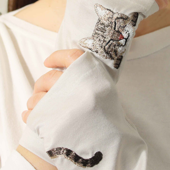 [貓臂套] Kijitora親子/防紫外線/100%棉/短搭配長袖 贈送Mytaine 第10張的照片