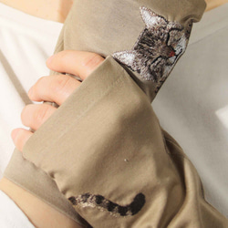 [貓臂套] Kijitora親子/防紫外線/100%棉/短搭配長袖 贈送Mytaine 第7張的照片