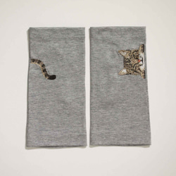 [貓臂套] Kijitora親子/防紫外線/100%棉/短搭配長袖 贈送Mytaine 第2張的照片