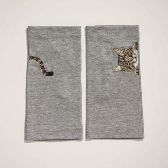 [貓臂套] Kijitora親子/防紫外線/100%棉/短搭配長袖 贈送Mytaine 第2張的照片