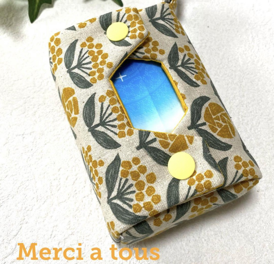 ꕤハンドメイド 手染めデニムのポータブルポケットティッシュケースꕤ.。