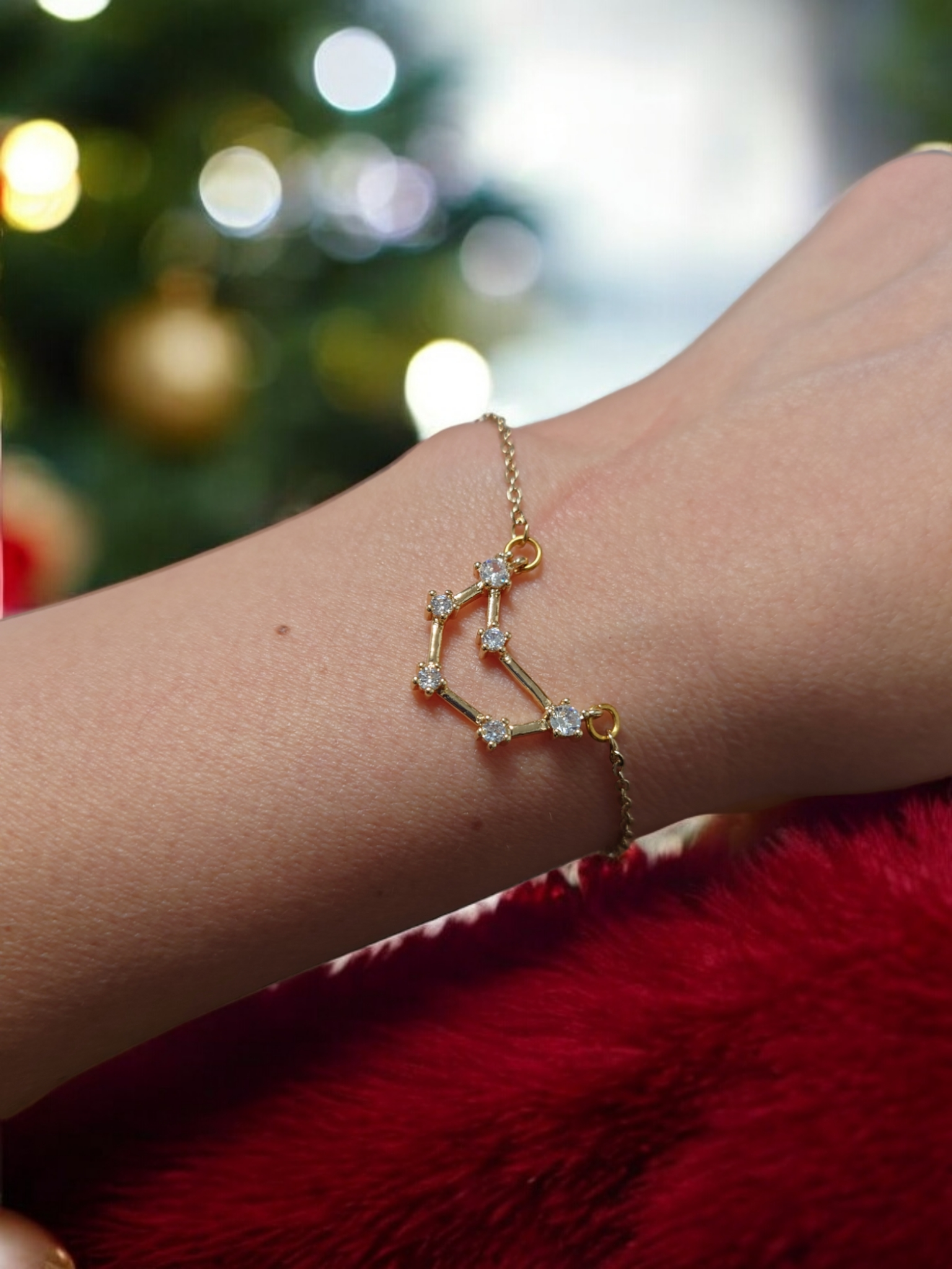 12星座のブレスレット 手もとでキラキラ スライドチェーン ペア商品