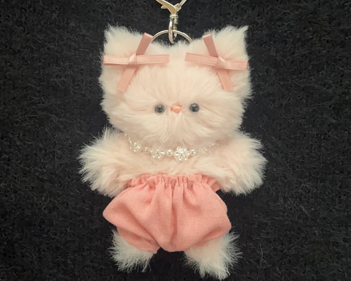 モール人形·͜·♡ 韓国 猫 チャーム キーホルダー ぬいぐるみ