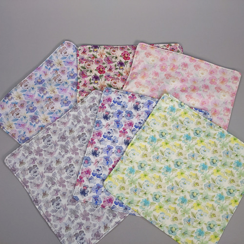 リバティガーゼハンカチ〈シンクオブミー〉ピスタチオ