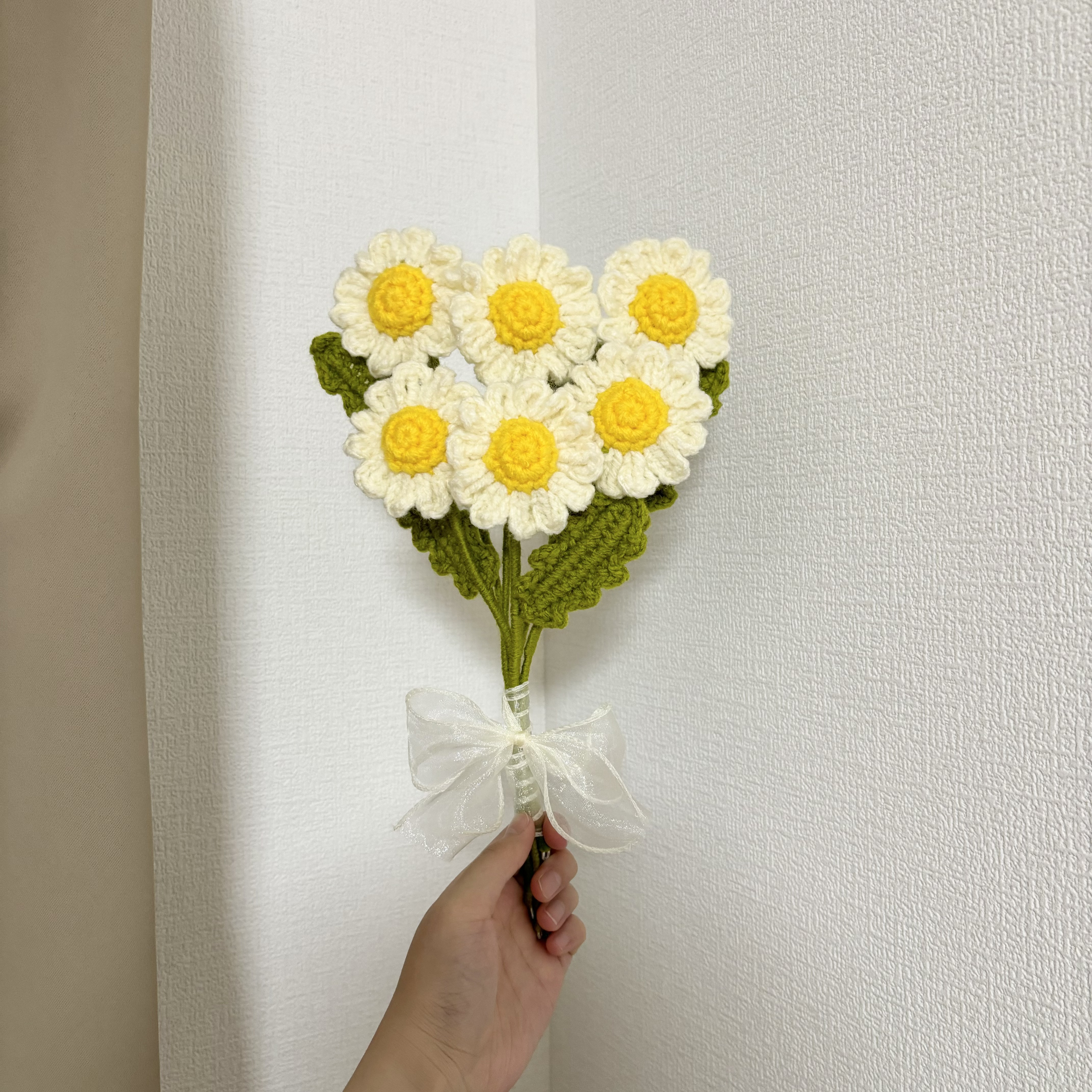 ポピー】 枯れない花束 あみぐるみ 毛糸の花束 編み物 毛糸 編み