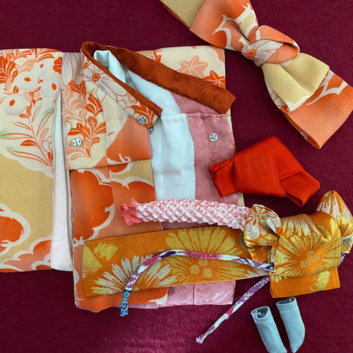 22cmドールさん着物 正絹振袖 0196 ブライス アイシードール その他