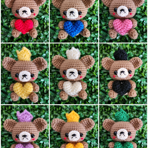 オーダー受付中】ハートくまさん あみぐるみ fu-rin 通販｜Creema  