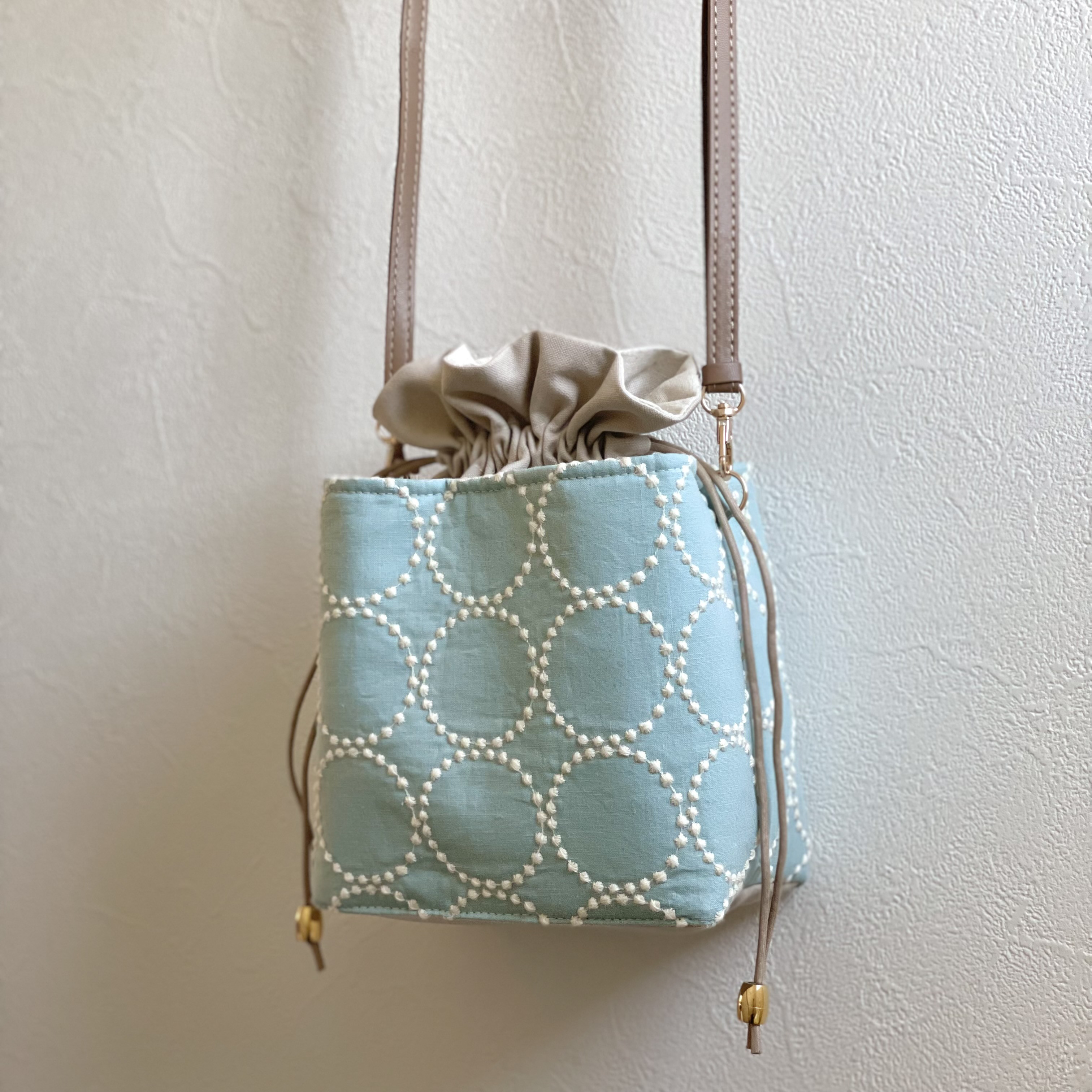 ⚮ミナペルホネン レア hope ショルダーバッグ がま口 ハンドメイド