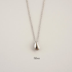 つけっぱなしOK＊しずくネックレス サージカルステンレス ゴールド/シルバー 金属アレルギー対応 9枚目の画像