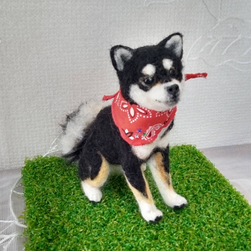 専用ページ　秋作品柴犬　羊毛フェルト 受注制作】 柴犬Mサイズ 羊毛フェルト 柴犬 ペット作ります