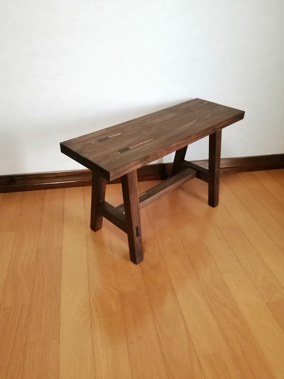 木製フラワースタンド 花台 幅60cm×高さ35cm スツール ベンチ