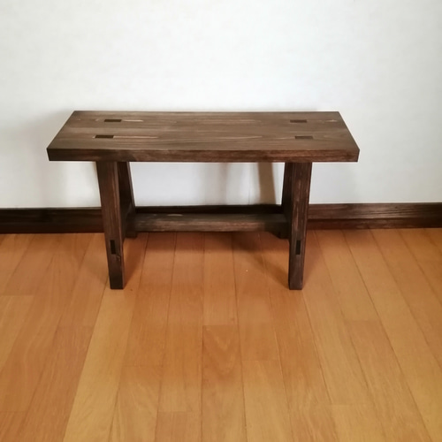 木製フラワースタンド 花台 幅35cm×高さ45cm スツール ベンチ 水槽台
