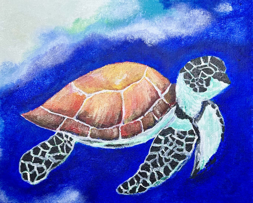 【原画】ウミガメの旅立ち d727c26402bab8301de6d06472934b