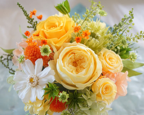 プリザーブドフラワー♥アレンジメント♥ イエロー♥ビタミン♥ボックス♥カゴ♥退職 e5b71d09a9d91ffac67d621ca03711