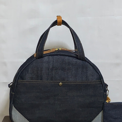 ☆ハンドメイド♪ ＊Mサイズ☆岡山デニム4way♪あおりバッグ