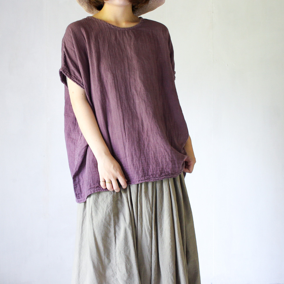 square tops 香涼 ＊紅藤色＊ 草木染