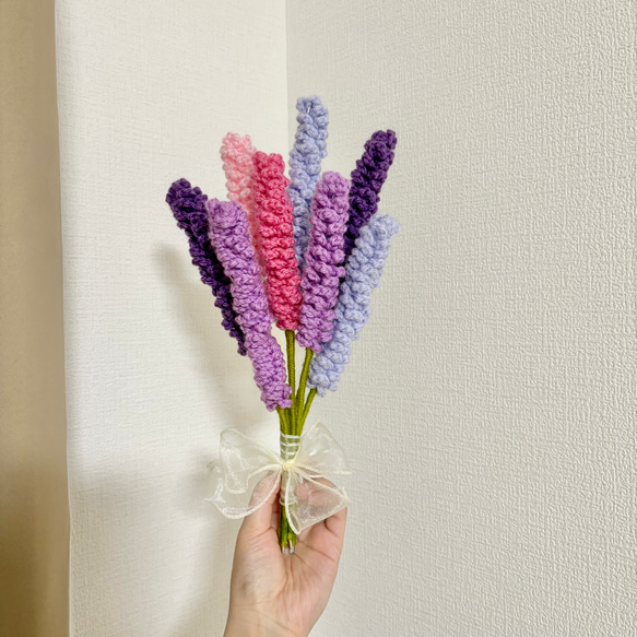 なっぴ様⭐︎ハンドメイド　枯れない花束　ミニ　花束22個（ラベンダー66本） プロポーズ 彼女 ピンクバラ 2種108本 花束 枯れない