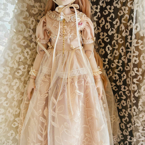 即納！【送料198円】美品 小さなビスクドール用シルクドレス