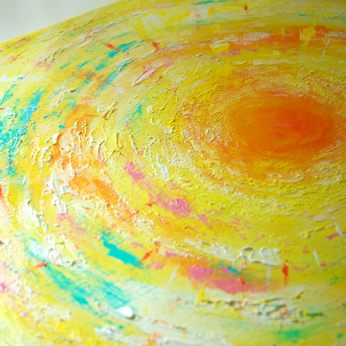 原画】【復刻】抽象画 太陽のひかり 約410×410mm（S6サイズ