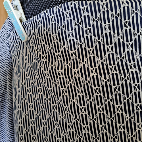 洗える長羽織#総刺繍#単衣物#ネイビー#ピンストライプ#着物#浴衣 浴衣 