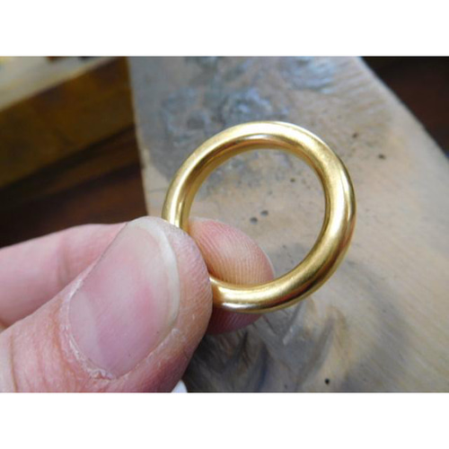 純金 リング 指輪 手作り 鍛造 24k 24金 k24 甲丸 超甲丸 太め