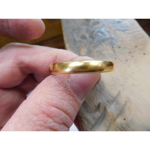 純金 リング 指輪 手作り 鍛造 24k 24金 k24 甲丸 超甲丸 太め 4mm 