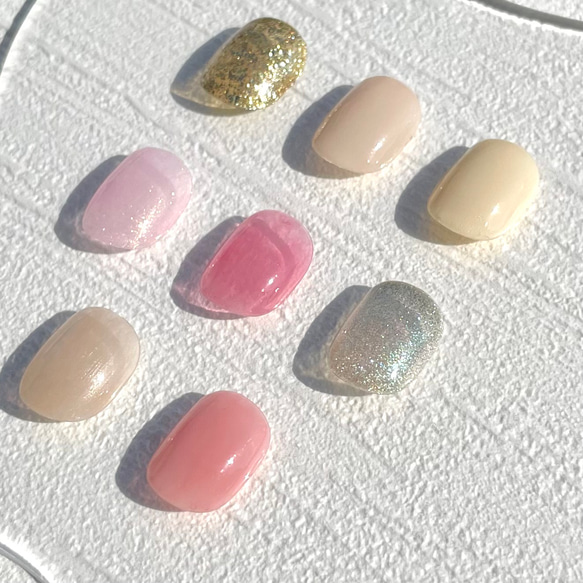色が選べるワンカラー No.15 ネイルチップ（つけ爪） Latte nail