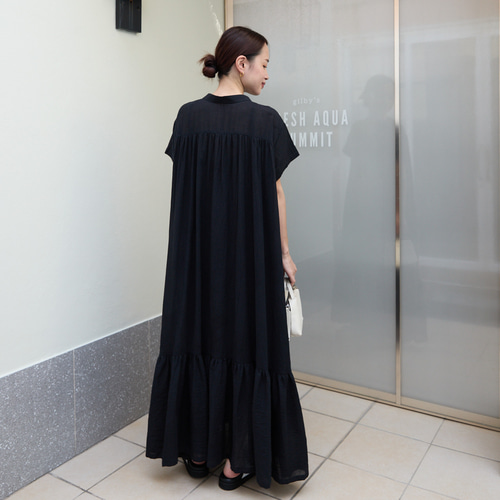 【関税込み】AMOMENTO ブラック Sheer ミディアムワンピース org.jpg